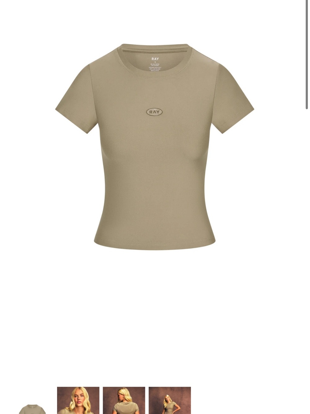 Women's Short Sleeve Crew Tee in Taupe